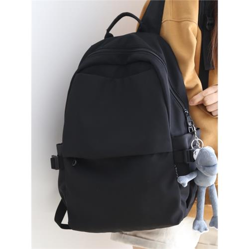 香港潮牌百搭大容量背包男雙肩包黑色書包女大學生電腦背包女