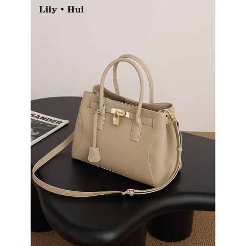 真皮手提包包女2025新款頭層牛皮中年媽媽包時尚通勤單肩斜挎大包