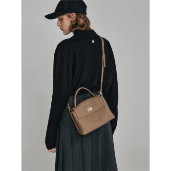 鎮店款中號頭層togo牛皮手提包2023時尚小方包新款斜挎包真皮女包