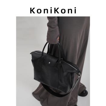 KoniKoni真皮小眾單肩斜挎托特包