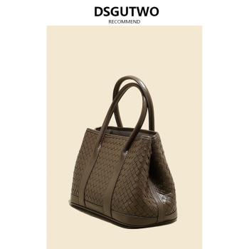 DSGUTWO時尚斜挎手提牛皮花園包