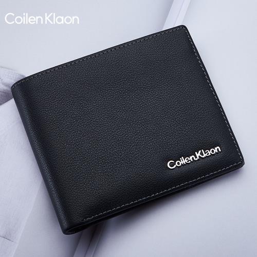 CoilenKlaon錢包男真皮青年頭層牛皮商務休閑高檔男士錢夾送生日