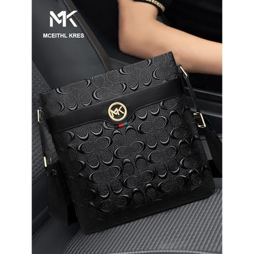 MCEITHL KRES真皮男包公文包商務背包單肩包男士斜挎包包奢侈男包