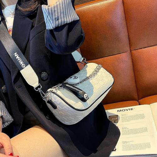 棋盤格餃子包女2025新款百搭休閑格紋手機包小眾鏈條腋下包斜挎包