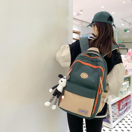 法國CARNGKN 2024新款韓版小清新雙肩包女校園高中生書包旅行背包