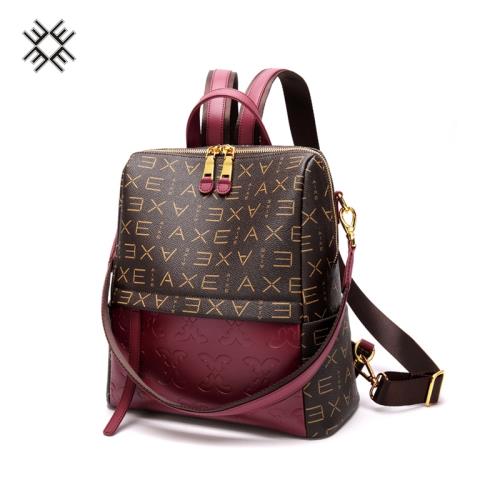 香港雙肩包女新款百搭超休閑火的高級感包包洋氣真皮背包女大容量