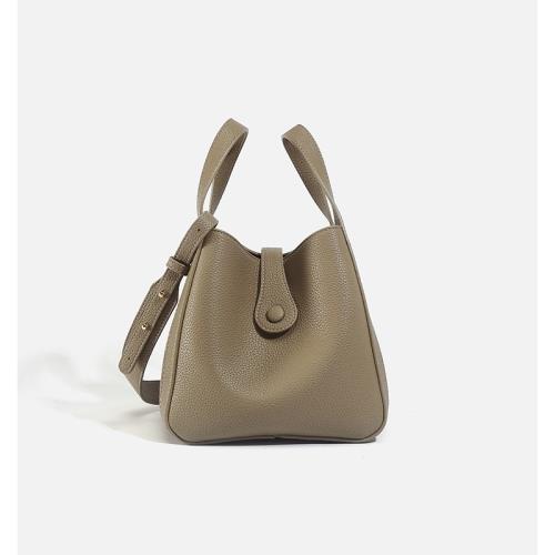 香港正品真皮菜籃子水桶包包大容量通勤軟皮簡約時尚手提包斜挎包