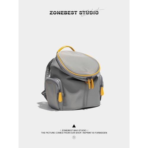 小眾質感細膩尼龍雙肩包女2025新款潮高級感帆布輕便防水時尚背包