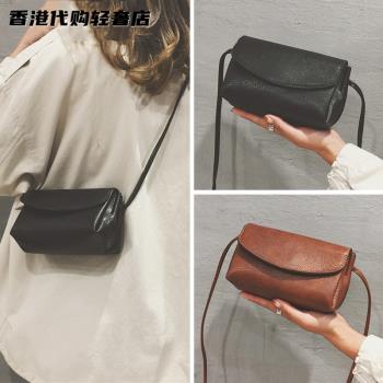 法國專櫃MKBM女包新款高階感輕奢通勤復古真皮單肩斜挎迷你小方包