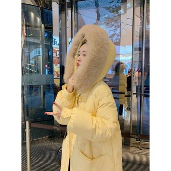 中長款加厚真毛領顯瘦時尚羽絨服