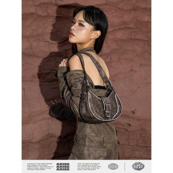 ARISEISM美拉德復古辣妹腋下包女2023新款高階感秋冬單肩包斜挎包