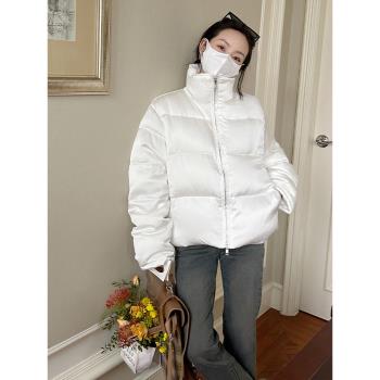 白色冬季韓版休閑加厚保暖羽絨服