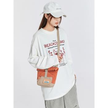 休閑女情層防水郵差包日本侶單肩