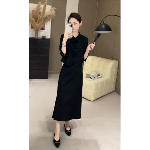 國風新中式套裝女氣質時尚盤扣上衣半身裙兩件套女裝2025春款新款