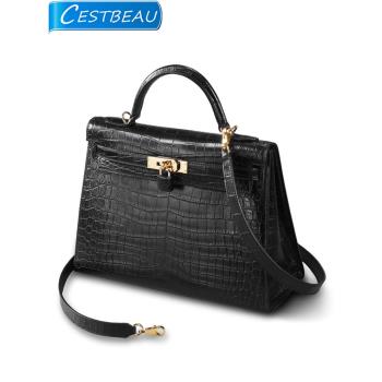 cestbeau尼羅單肩休閑鱷魚皮女包