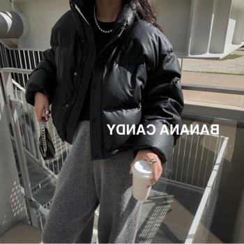 短款pu皮衣襖高階感外套羽絨棉服
