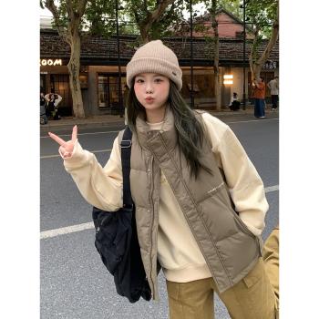 羽絨馬甲2024秋冬新款女款歐貨洋氣外穿馬夾背心網紅坎肩上衣馬夾