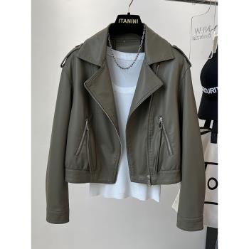 外套短款韓版寬松機車服皮衣