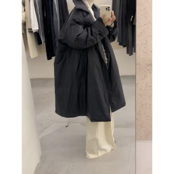 日系休閑羽絨服外套長款高階風衣