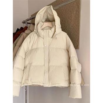 專櫃商場撤回大牌剪標女裝羽絨棉服連帽棉衣2024新款夾棉棉襖外套