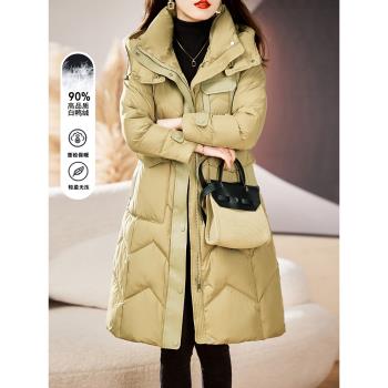 大牌女冬加厚時尚中長款羽絨服