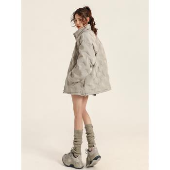 潮牌立領高階加厚外套復古羽絨服