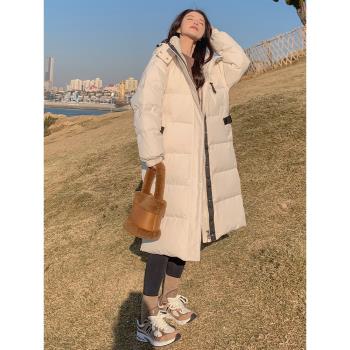 炸街小眾設計感中長款羽絨棉服