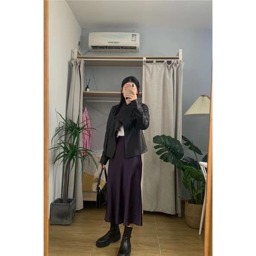 HL 極簡風 一粒扣 羔羊皮 夾克皮衣外套