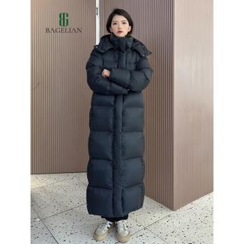 芭歌戀火山巖400g抗寒長款羽絨服