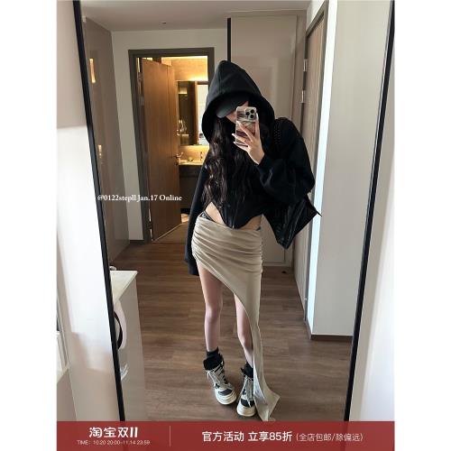 0122stepll 先鋒主義 RO風半身裙女御姐風低腰設計感辣妹包臀短裙