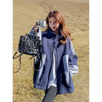 早秋chic棒球服外套女入秋韓系穿搭2024新款時尚復古長袖寬松上衣