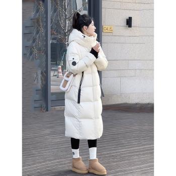 韓系中長款情侶顯瘦外套羽絨棉服