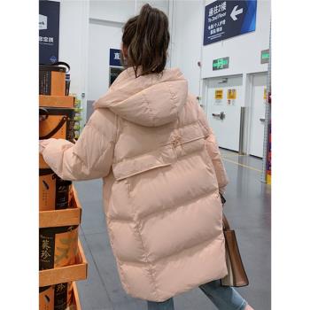 版型好看中長款炸街連帽羽絨服