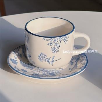 復古手繪美式印花個性特別咖啡杯