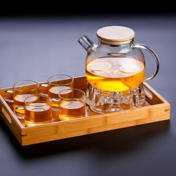 玻璃耐高溫帶過濾蠟燭大號泡茶壺