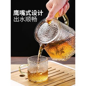 MUJI日本進口玻璃溫錘紋家用單壺