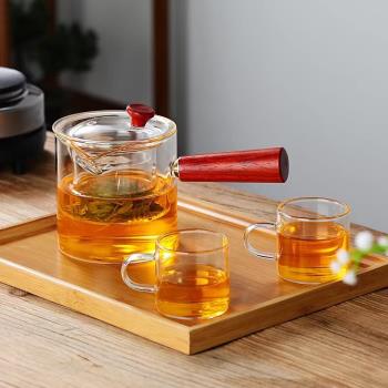耐高溫養生壺側把沖茶器玻璃