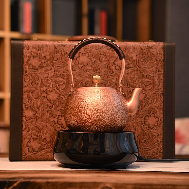 銅壺燒水壺煮水壺紫銅圍爐煮茶銅茶壺純手工明火泡茶壺純銅大容量|茶壺