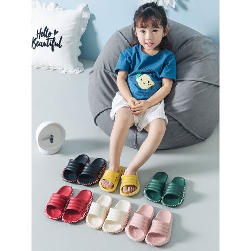 兒童拖鞋夏男童女童防滑軟底卡通可愛浴室室內家用寶寶小公主防撞