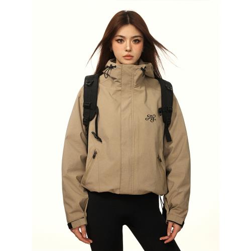 (免運)Aaisup90白鴨絨防水沖鋒衣羽絨服女2024秋冬新款寬松休閑保暖外套