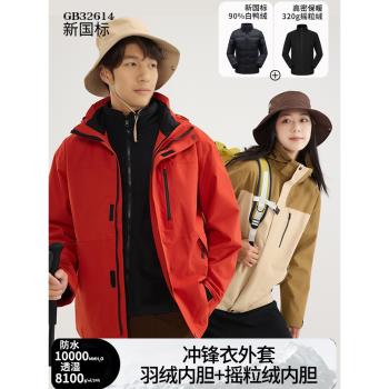 (免運)防水羽絨內膽秋冬戶外沖鋒衣