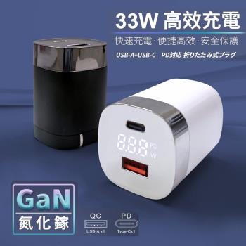 MIT認證保固【33W氮化鎵✨急速充電器】液晶顯示✨雙孔 PD+QC 急速充電器✨電腦 安卓 iphone手機都適用
