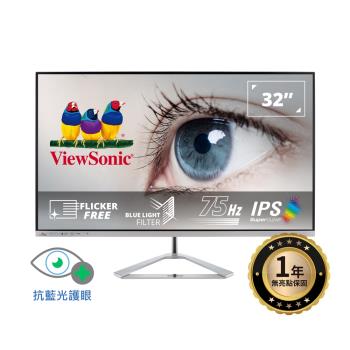 ViewSonic VX3276-MHD-3 時尚無邊框螢幕 (32型/FHD/HDMI/DP/VGA/喇叭/IPS)