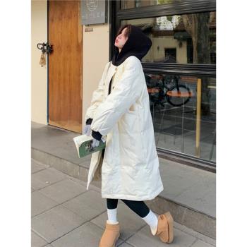 (免運)中長款設計感披肩外套輕薄羽絨服