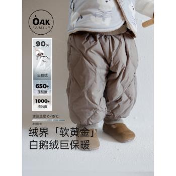 (免運)Oak Family新品女孩長款羽絨褲