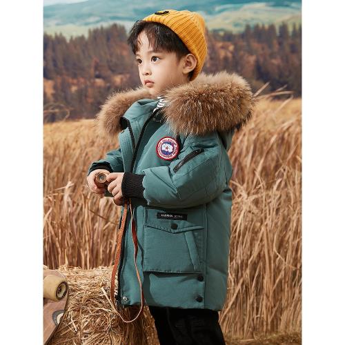 (免運)童裝中長款寶寶加厚兒童羽絨服