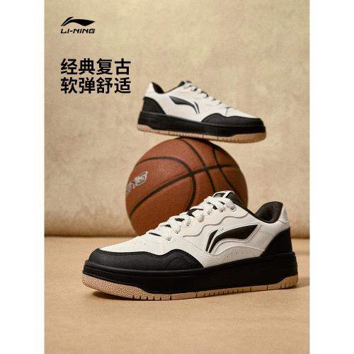 李寧天跡SOFT丨 板鞋女鞋秋季休閑鞋復古經典軟彈舒適低幫運動鞋