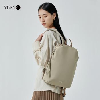 (免運)YUMC輕便雙肩包通勤揹包旅行防水休閑電腦書包小眾設計包