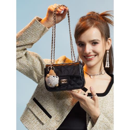 (免運)JACD小香風包包女2025新款夏天小眾腋下包高級感黑色鏈條包斜挎包