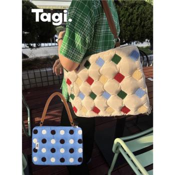 (免運)Tagi.OK砰砰電腦包"Put-put"充棉刺繡枕頭手提筆記本包